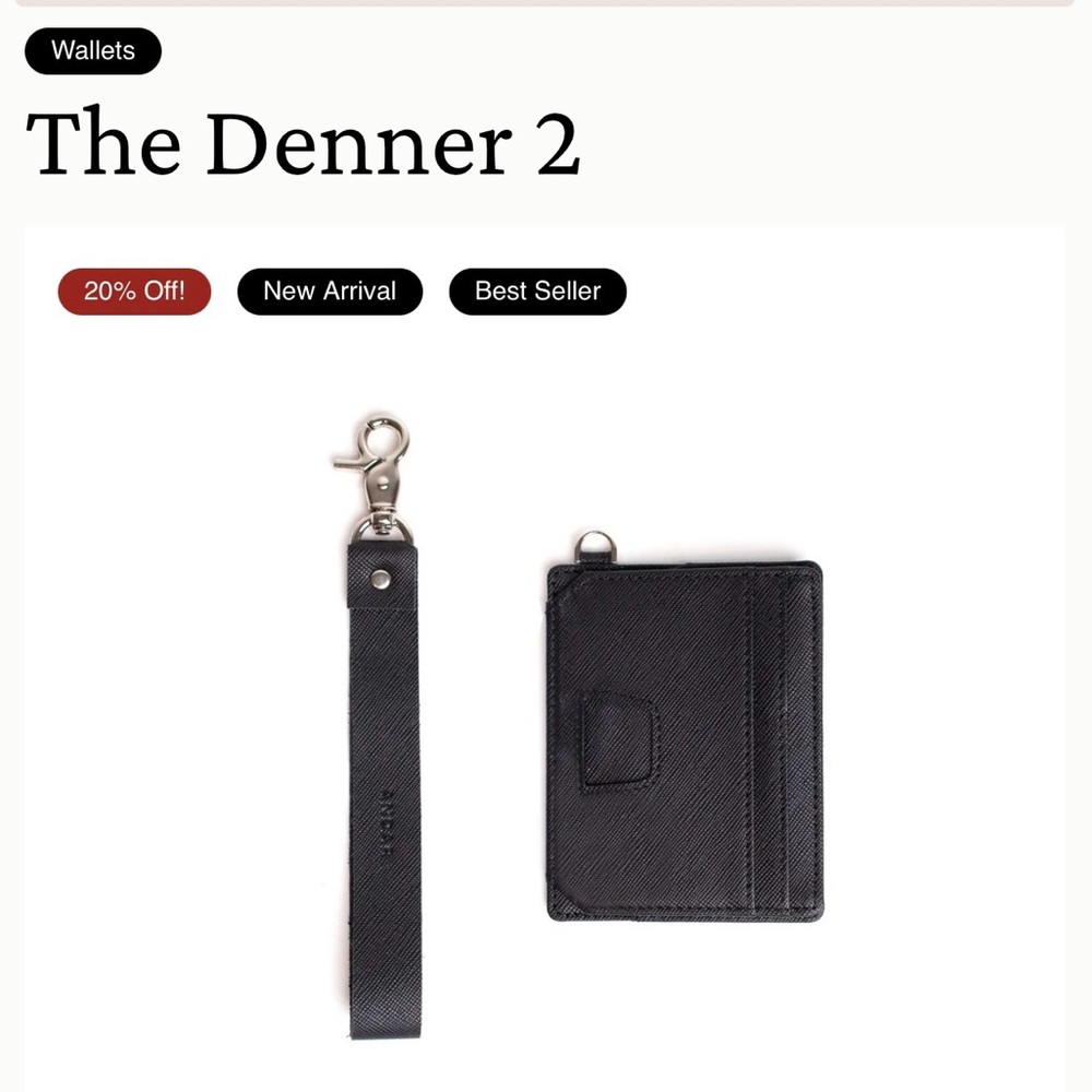Denner Black Key & Card Holder Set
